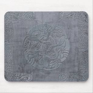 Tapis De Souris Symbole celtique métallique de chien