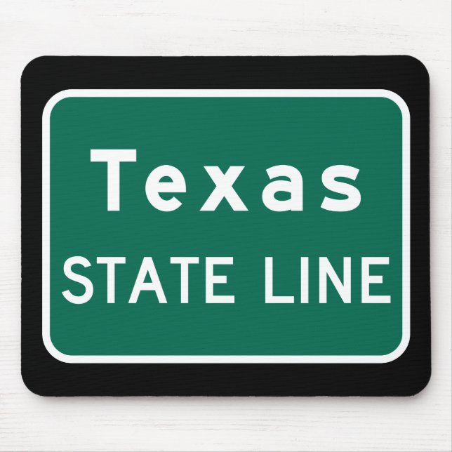 Tapis De Souris SYMBOLE DE LA ROUTE DU Texas State Line (Devant)