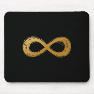 Tapis De Souris Symbole de neurodiversité d'infini doré - Autisme 