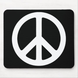 Tapis De Souris Symbole de paix noir et blanc