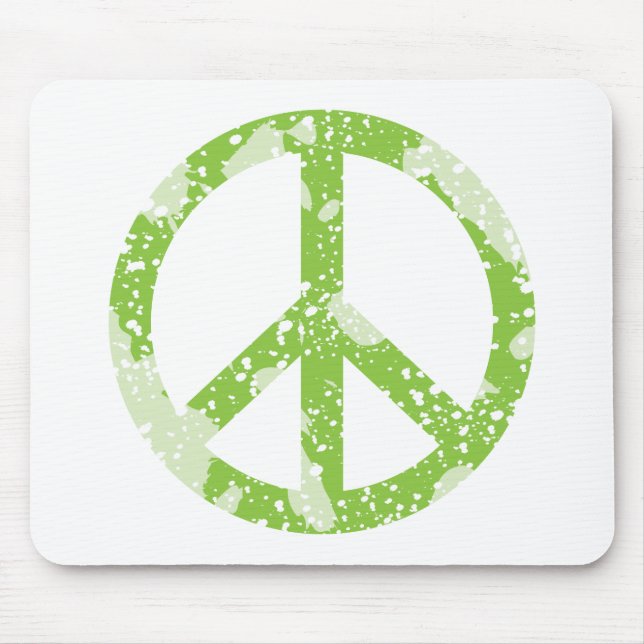 Tapis De Souris Symbole de paix (vert) (Devant)