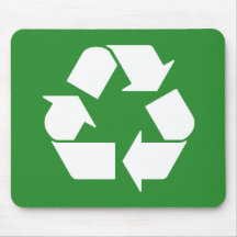 Symbole de recyclage sur fond vert