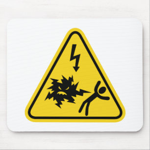 Tapis De Souris Symbole de risque de choc