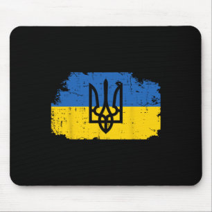 Tapis De Souris Symbole de trident du drapeau ukrainien Tryzub ukr