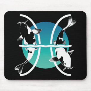 Tapis De Souris Symbole des Poissons - Symbole zodiaque astrologiq