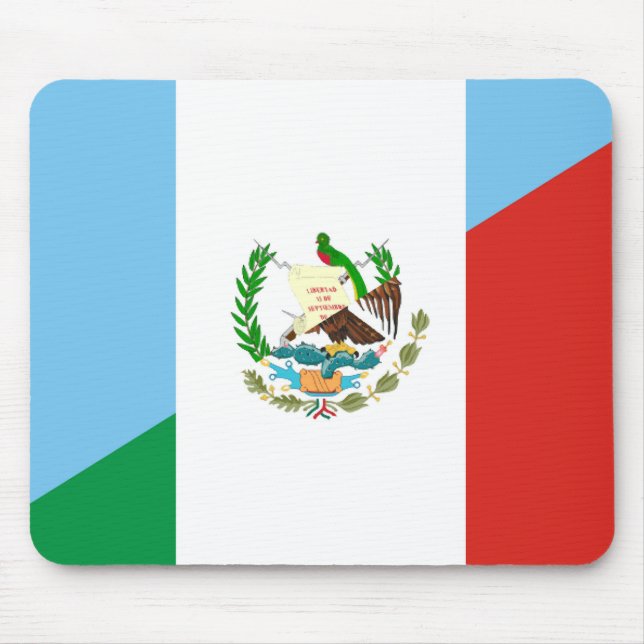 Tapis De Souris symbole du demi-drapeau guatemala mexique (Devant)