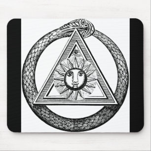 Tapis De Souris Symbole maçonnique des yeux de la franc-maçonner