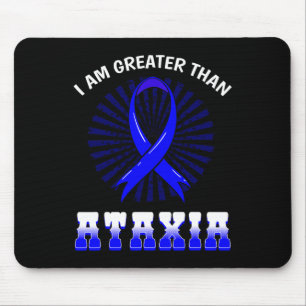 Tapis De Souris Symbole neurologique Hémiataxie Bleu Ruban