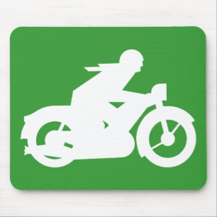 Tapis De Souris Symbole Silhouette Motorbiker