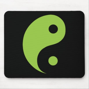 Tapis De Souris Symbole taoïste du Yin Yang vert