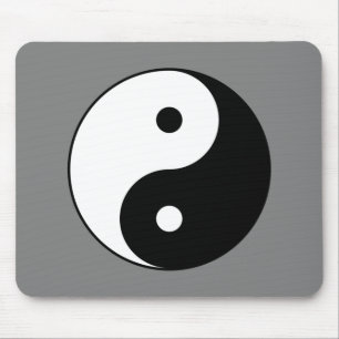 Tapis De Souris SYMBOLE YIN ET Yang (Taijitu taoïste chinois)
