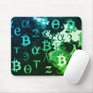 Tapis De Souris Symboles de Bitcoin (Style : Vert Profit - 11)