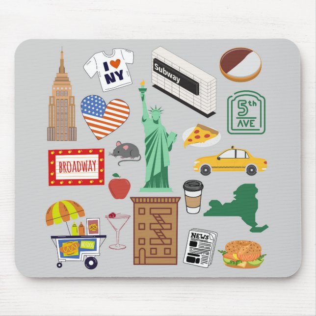 Tapis De Souris Symboles de New York (Devant)