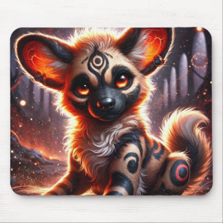 Tapis De Souris Sympa Chien sauvage africain branché | Anime Mouse