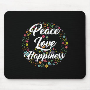 Tapis De Souris Sympathique Monde Paix Amour Bonheur Paix Voyage d