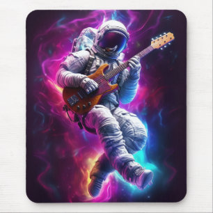 Tapis De Souris Symphonie du vide   Astronaute de Neon Cyberpunk