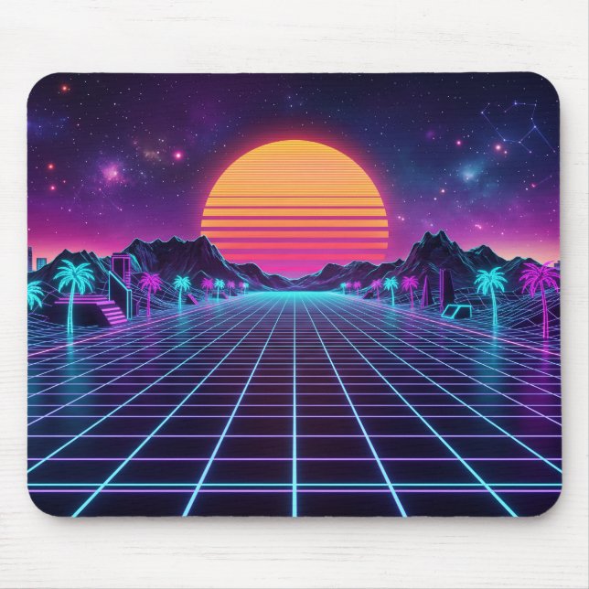 Tapis de souris Synthwave (Devant)