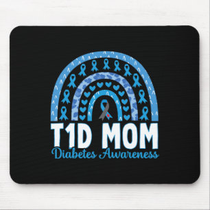 Tapis De Souris T1D Maman Diabète arc-en-ciel Sensibilisation Nove