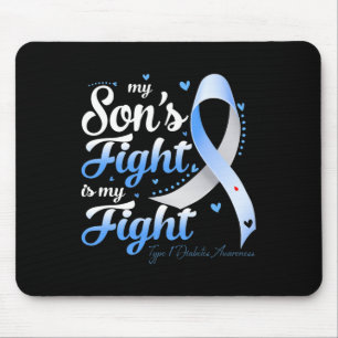Tapis De Souris T1d Maman Papa Parents Mon Fils Lutte Type 1 Diabè