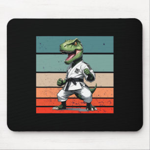 Tapis De Souris T.rex Karate Gi Ceintures Noires Posture Puissante