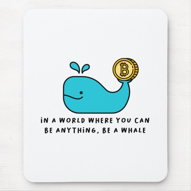 Tapis De Souris T-shirt baleine Bitcoin (Devant)