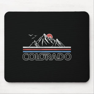 Tapis De Souris T-shirt Colorado Montagne Drapeau de l'État Montag