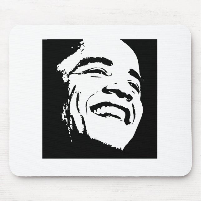 Tapis De Souris T-shirt de Barack Obama (Devant)