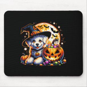 Tapis De Souris T-Shirt de chien chiot Halloween9