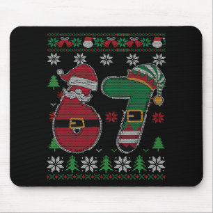 Tapis De Souris T-shirt drôle 67 Meme 6 7 pour Noël garçons