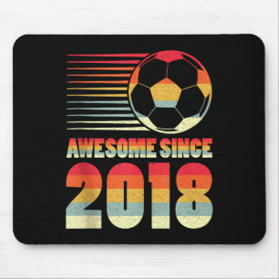 Tapis De Souris T-shirt drôle depuis 2018 Foot 8ème Anniversaire