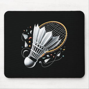 Tapis De Souris T-shirt graphique drôle de badminton pour célébrat