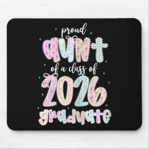 Tapis De Souris T-shirt pour tante fière d'une diplômée de la prom