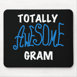 Tapis De Souris T-shirts bleus et cadeaux de gramme totalement