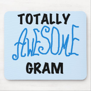 Tapis De Souris T-shirts bleus et cadeaux de gramme totalement