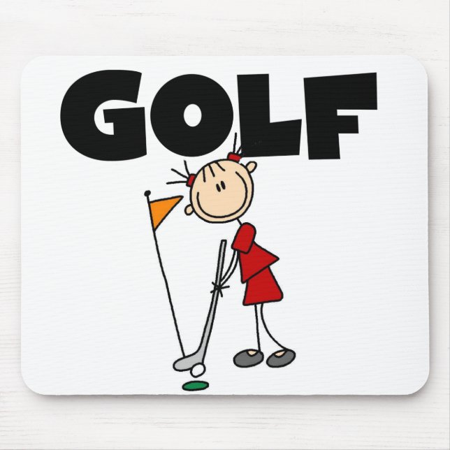 Tapis De Souris T-shirts et cadeaux de GOLF de filles (Devant)