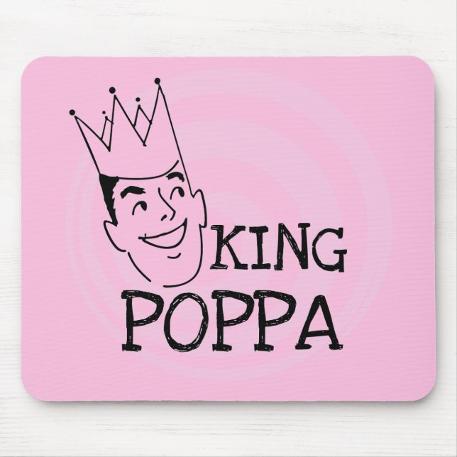 Tapis De Souris T-shirts et cadeaux King Poppa (Devant)