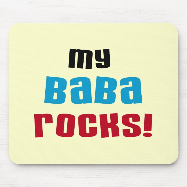 Tapis De Souris T-shirts et cadeaux My Baba Rocks (Devant)