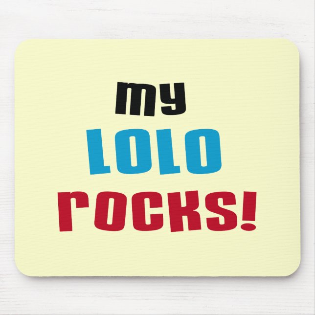 Tapis De Souris T-shirts et cadeaux My Lolo Rocks (Devant)