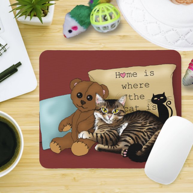 Tapis De Souris Tabby Accueil Chat Bourgogne (Créateur téléchargé)