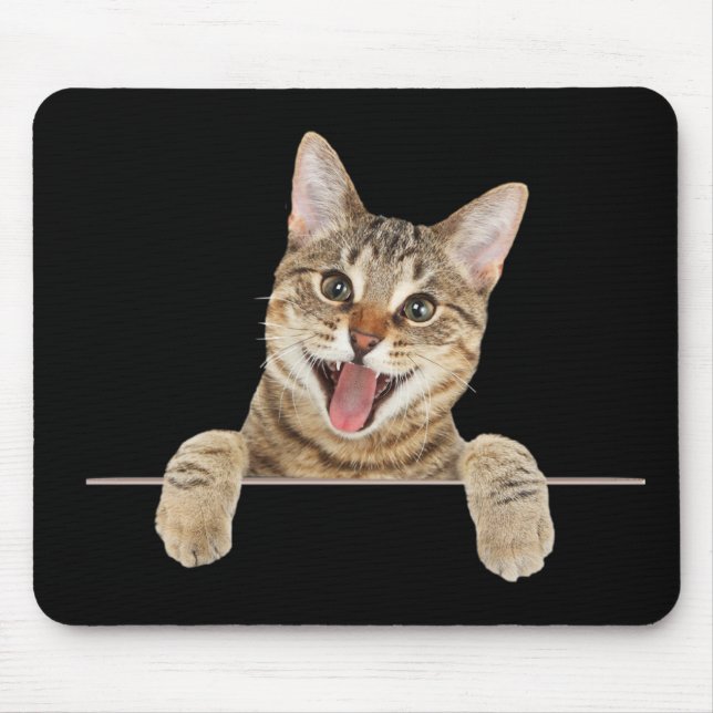 Tapis De Souris Tabby Sourant Pad Souris Chat (Devant)