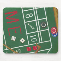 Table Casino Craps avec chips et dés