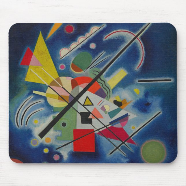 Tapis De Souris Tableau bleu de Kandinsky (Devant)
