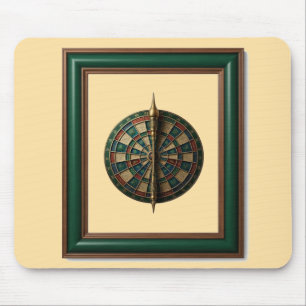 Tapis De Souris Tableau de fléchettes de fantaisie avec fléchette