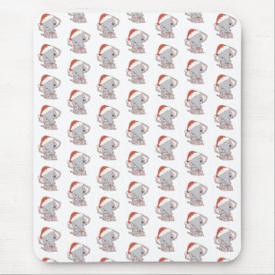 Tapis De Souris Tablette de la souris éléphante de Noël