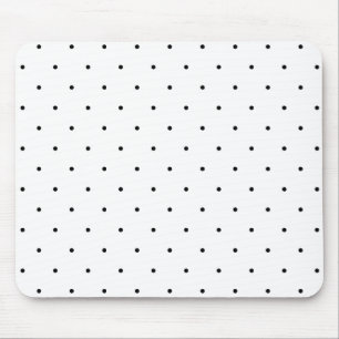 Tapis De Souris Taches noires et blanches de point de polka