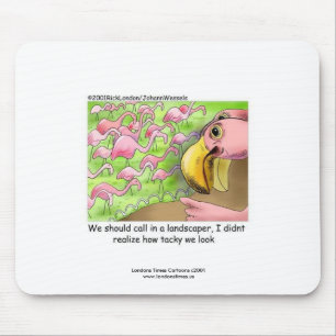 Tapis De Souris Tacky Flamants roses roses amusant Souris Pad