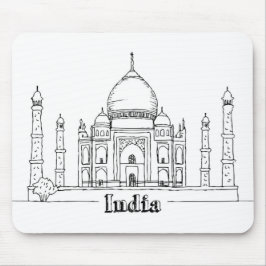 Tapis De Souris Taj Mahal Vacances Dessin Vacances Art Voyage