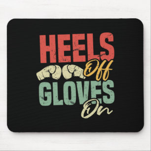 Tapis De Souris Talons Hauts Gants Sur Entraînement de Boxe de Déf