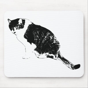 Tapis De Souris Tampoir d'encre Sharp Cat alimente la créativité d