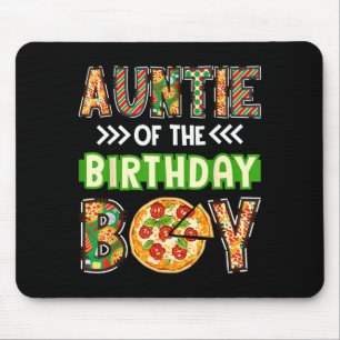 Tapis De Souris Tante du garçon garçon amateur de pizza d'annivers